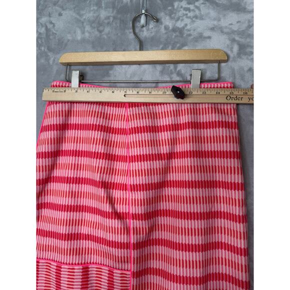 Per Se by Carlisle Skirt Womens 10 Neon Pink White Pencil Cotton Stretch Career - Picture 7 of 11